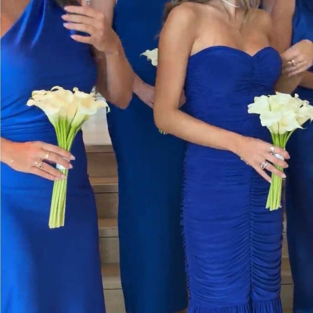 Norma Kamali Fish Tail Gown royal blue small - Picture 4 of 5